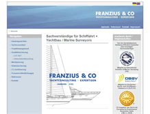 Tablet Screenshot of franzius.com
